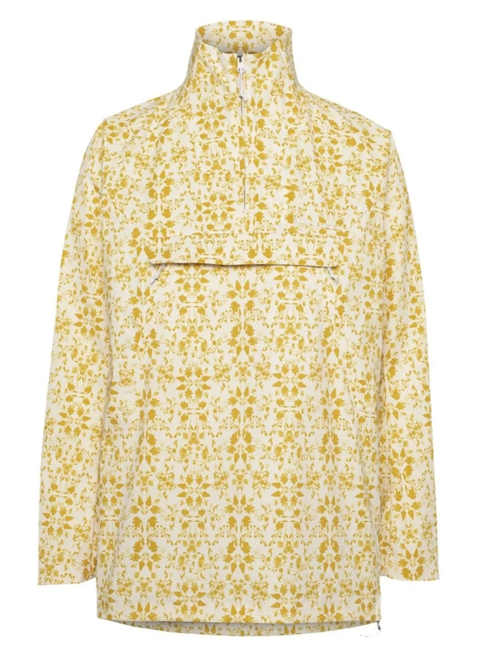 New! Kari Traa Ruth Anorak- Floral Yellow Pullover size XS